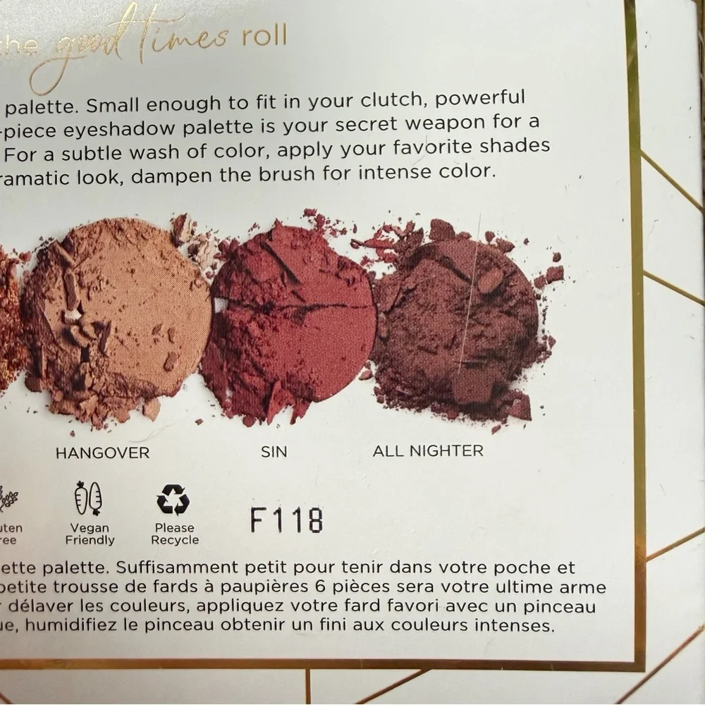 PUR Eyeshadow Palette Let The Good Times Roll Pink Neutral Tan Compact Makeup